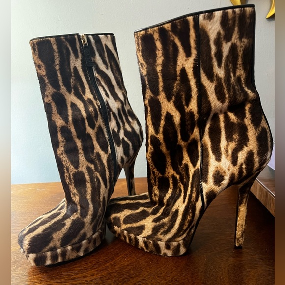 Gucci Calf hair leopard print booties size 38 - Picture 4 of 6